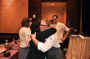 Congratulating Chef Jen. Photo by Sandra Morriss.